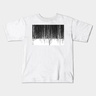 Winter Birch Forest Kids T-Shirt